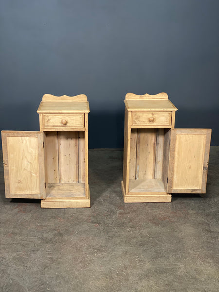 Pair Of Early 20th Century Pine Bedside Cabinets