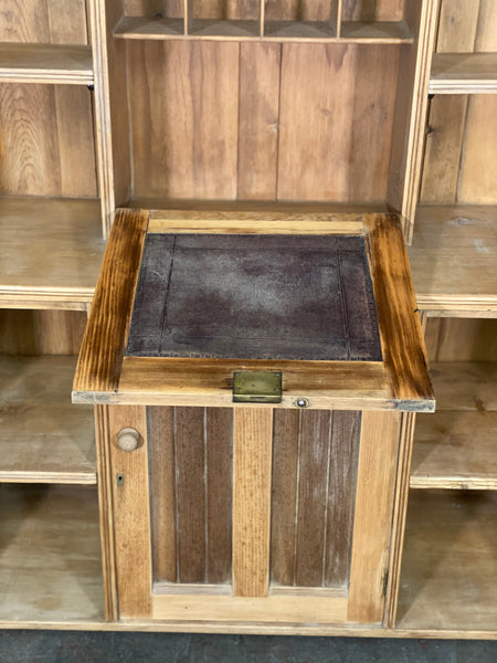 Edwardian Waterfall Bookcase Writing Desk