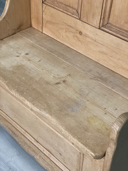Small Vintage Pine Settle