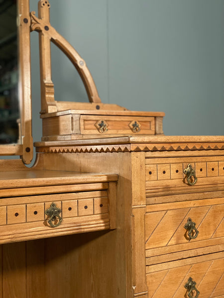 19th Century Aesthetic Movement Ash Dressing Table