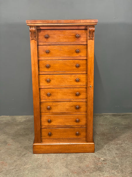 Large Antique Mahogany Wellington Chest