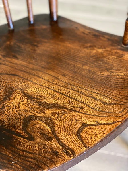 19th Century High Back Elm Windsor Chair
