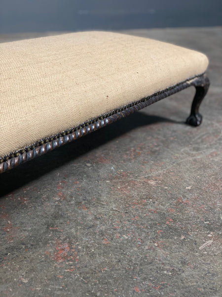 Victorian Ball & Claw Oak Footstool