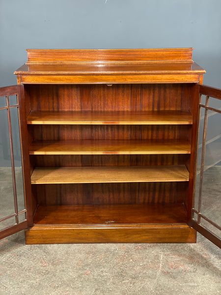 Edwardian Glazed Mahogany Bookcase