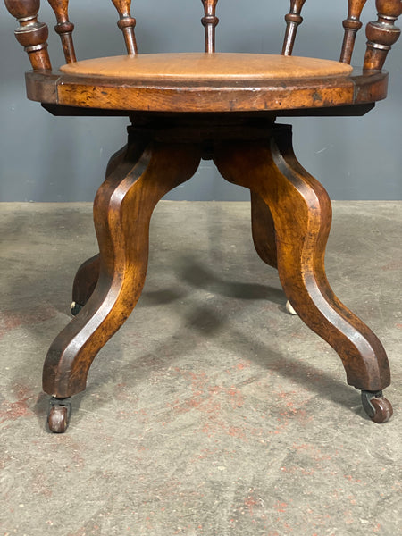 19th Century Captains Swivel Desk Chair