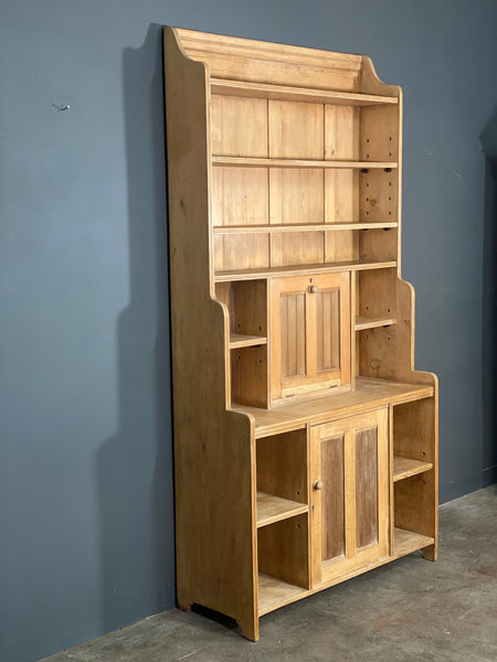 Edwardian Waterfall Bookcase Writing Desk