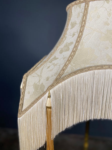Large 19th Century Art Nouveau Adjustable Brass Onyx Floor Lamp