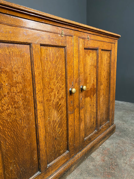 Large Antique Early 20th Century Oak School Cupboard