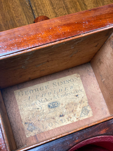 A Georgian Mahogany Tea Caddy By George Simpson Of London