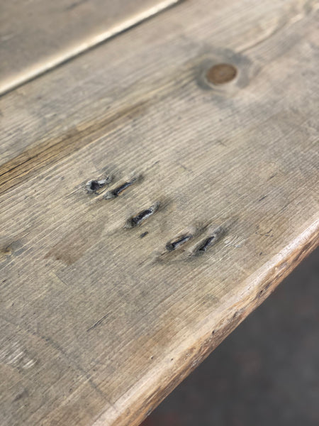 Large Victorian Pine Mill Table c1890