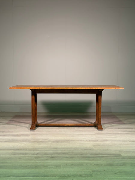 Arts and Crafts Oak Refectory Table By Arthur Reynolds Of Ludlow