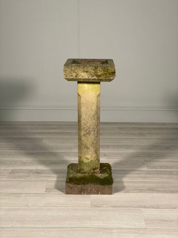 Antique Weathered York Stone Bird Bath