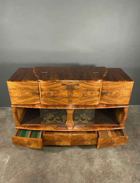 Mid 20th Century Art Deco Walnut Cocktail Cabinet
