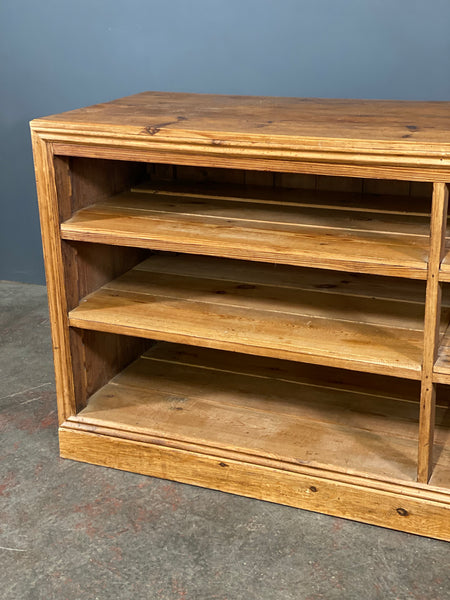 Early 20th Century Pine Shop Counter