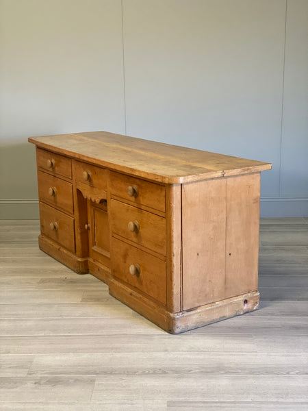 19th Century Pine Dresser Base With Sycamore Top