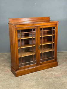 Edwardian Glazed Mahogany Bookcase