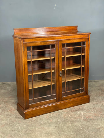 Edwardian Glazed Mahogany Bookcase