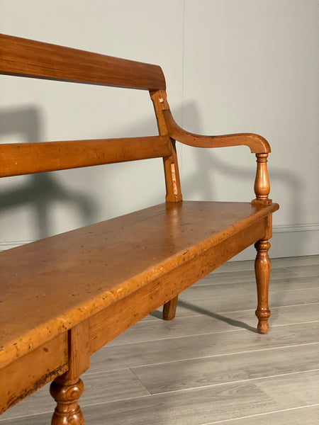 Large 19th Century Pine Bench