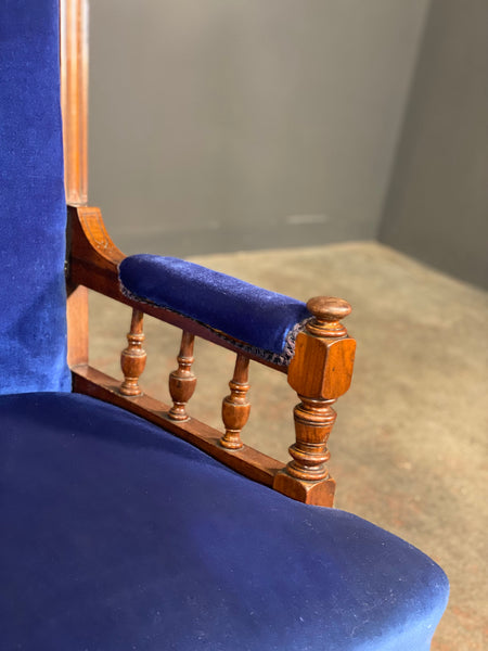 Antique Walnut Library Chair