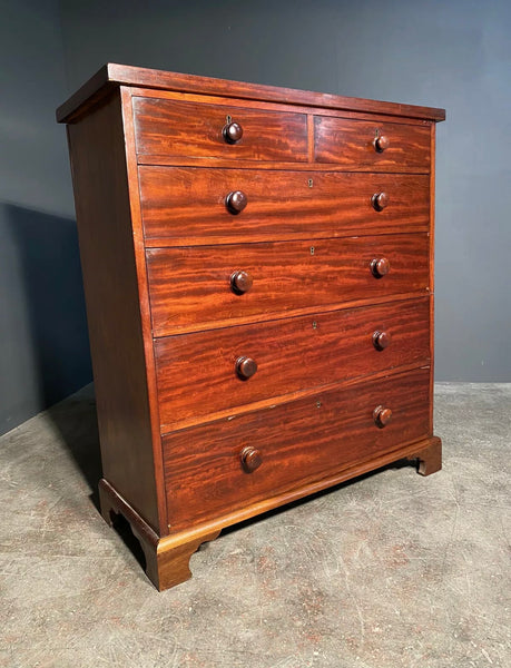 Antique 19th Century Mahogany Chest Of Drawers
