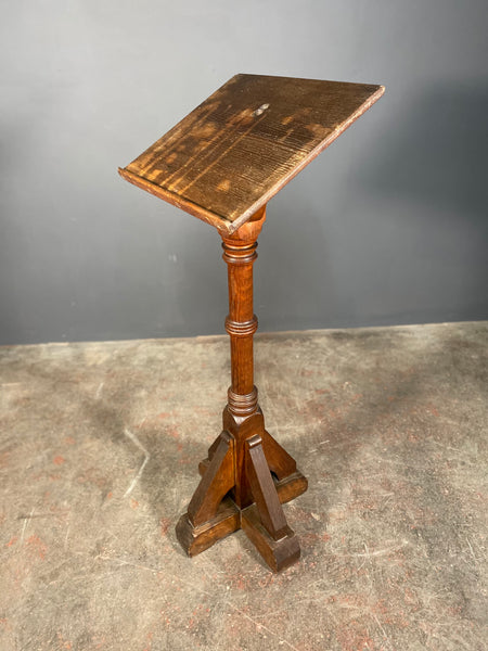 Late Victorian Large Oak Church Pedestal Lectern