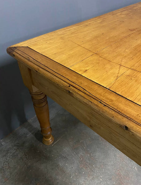 Large Antique 19th Century Pine Library Table