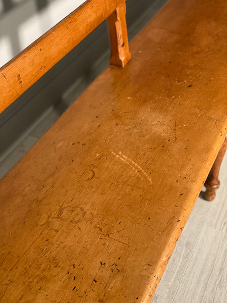 Large 19th Century Pine Bench