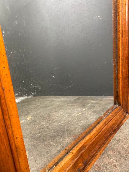 Large Victorian Mahogany Mirror With Distressed Mercury Plate