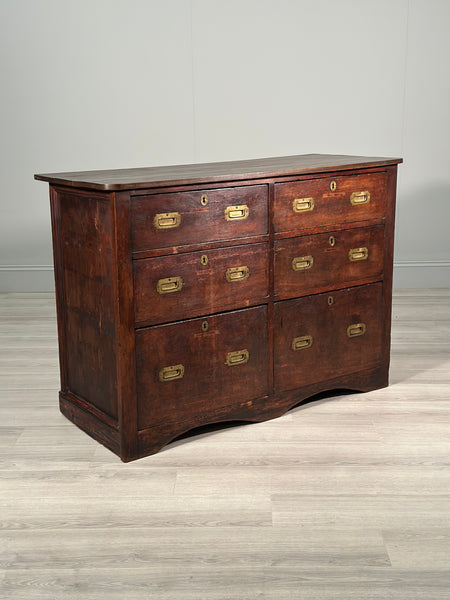 19th Century Oak Bank Of Drawers