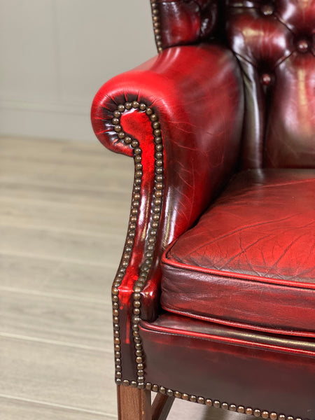 Georgian Style Chesterfield Wingback Armchair