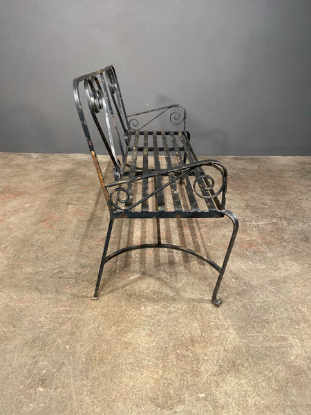 Mid 20th Century Wrought Iron Garden Bench