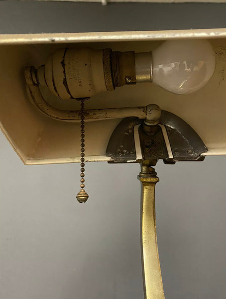 1930’s Art Deco Amronlite Brass Bankers Desk Lamp
