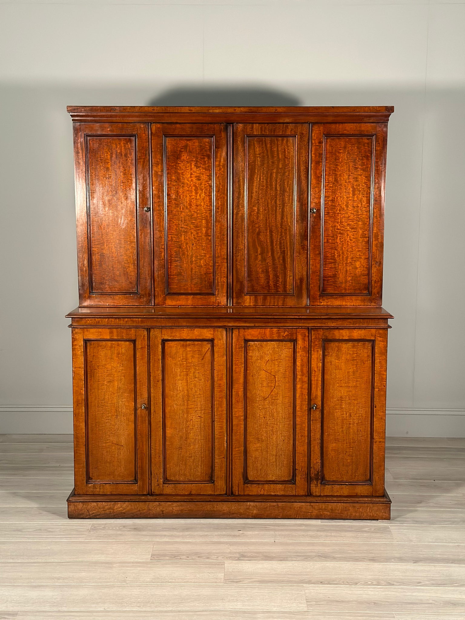 19th Century Figured Mahogany Housekeeper Cupboard