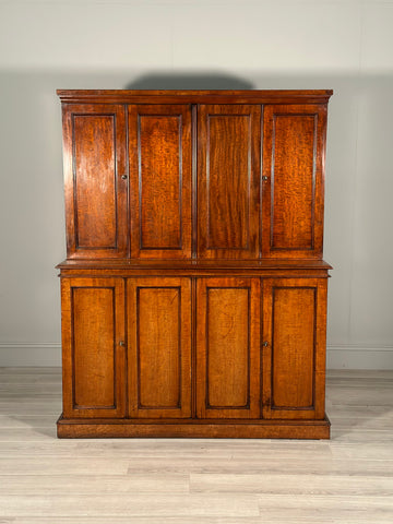 19th Century Figured Mahogany Housekeeper Cupboard