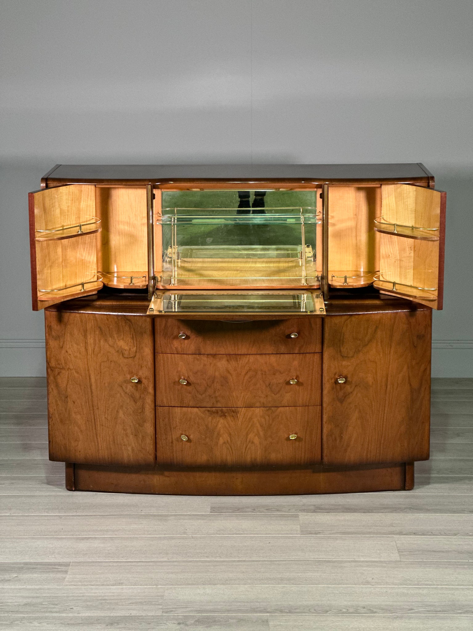 A Mid Century Walnut Cocktail Cabinet By Beautility