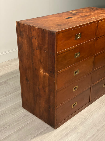 Large 19th Century Bank Of Drawers
