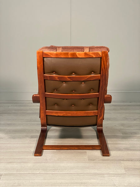 Mid 20th Century Danish Leather Armchair