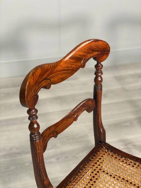 A Pair Of 19th Century Faux Rosewood Side Chairs
