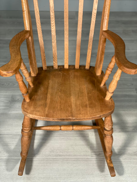 Large Antique Oak Rocking Chair