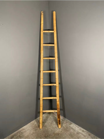 Mid 20th Century French Bamboo Ladder