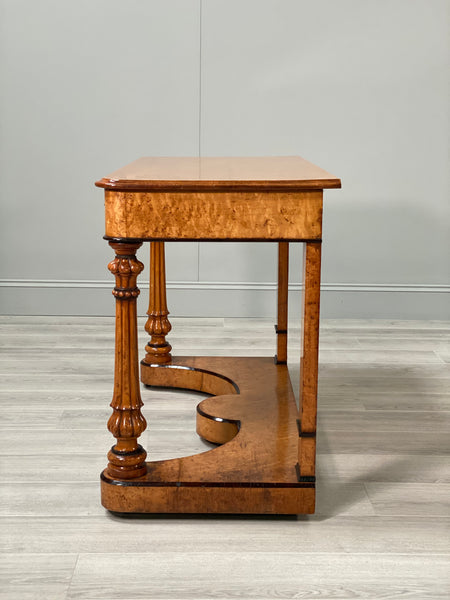 19th Century Birds Eye Maple Console Table
