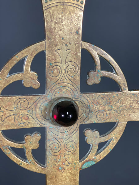 19th Century Brass Church Altar Cross