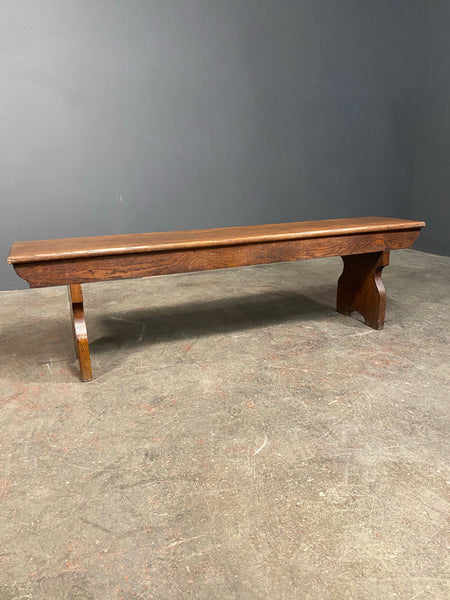 Small Oak Chapel Bench c1900