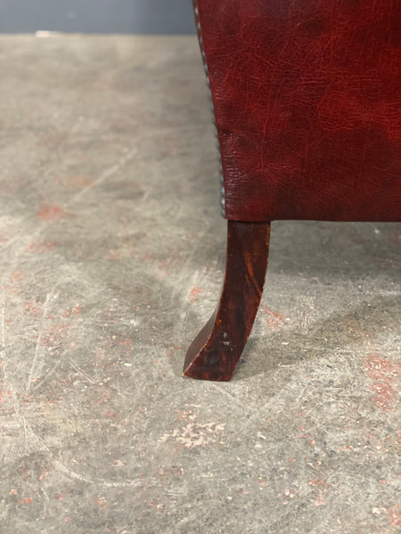 A Petite Chesterfield Wing Back Armchair