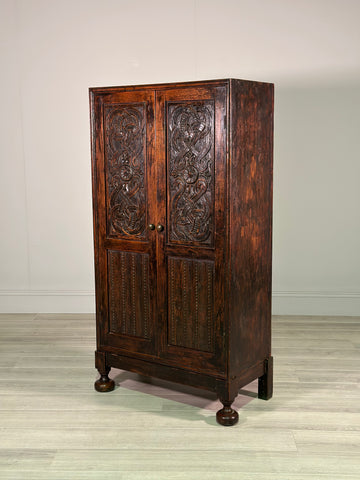 18th Century Carved Oak Cupboard