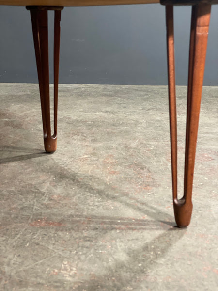 Mid Century Rosewood Veneer Tripod Coffee Table