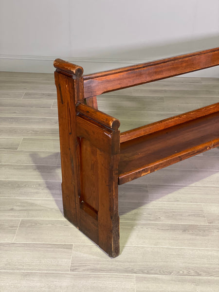 Antique Pitch Pine Church Pew