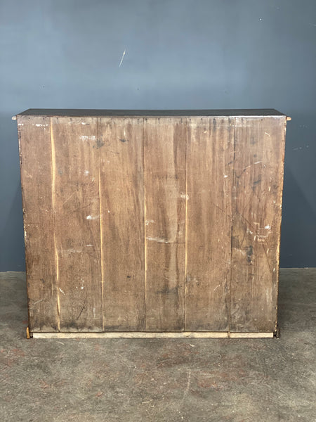 Large Victorian Oak Open Bookcase