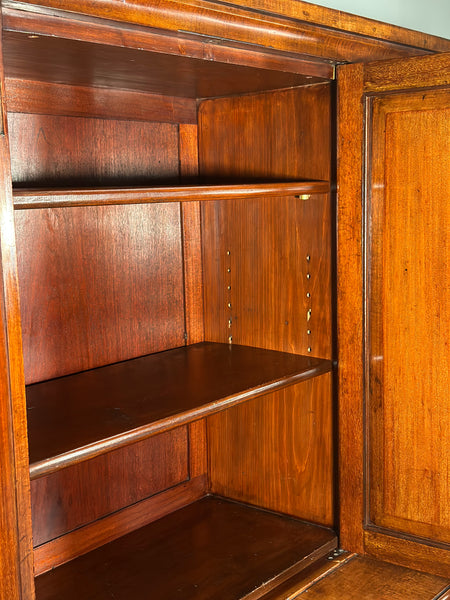 19th Century Figured Mahogany Housekeeper Cupboard