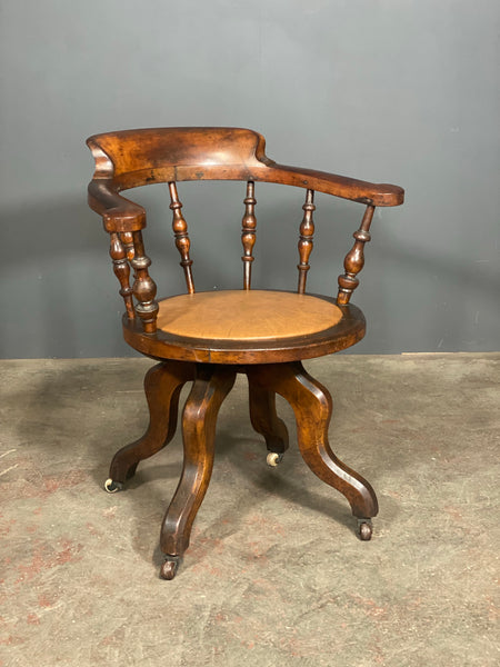 19th Century Captains Swivel Desk Chair